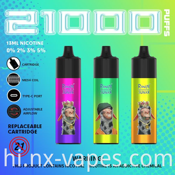 RandM Sunax 21000 puffs